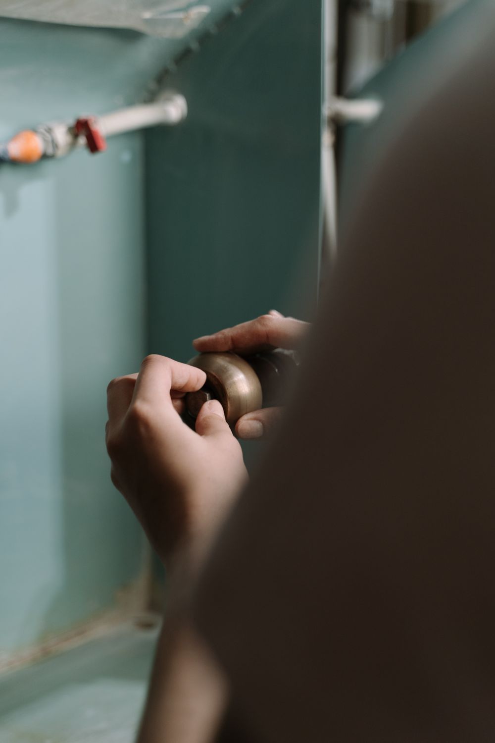 Plumbing repair under a sink